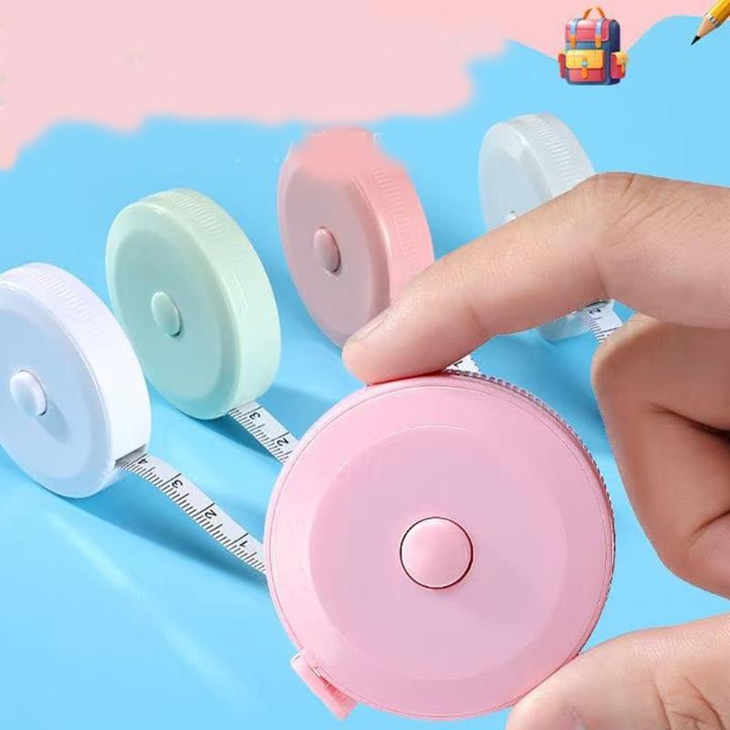 6 Piece Mini Retractable Measuring Tape Iron Tip Design Portable Sewing Ruler Construction for Professional Crafting Projects