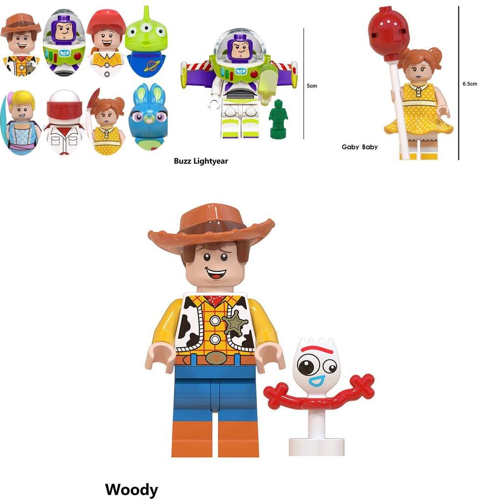 8pc Toy Story Building Blocks Bricks Buzz Lightyear Woody Diy Gift Kids