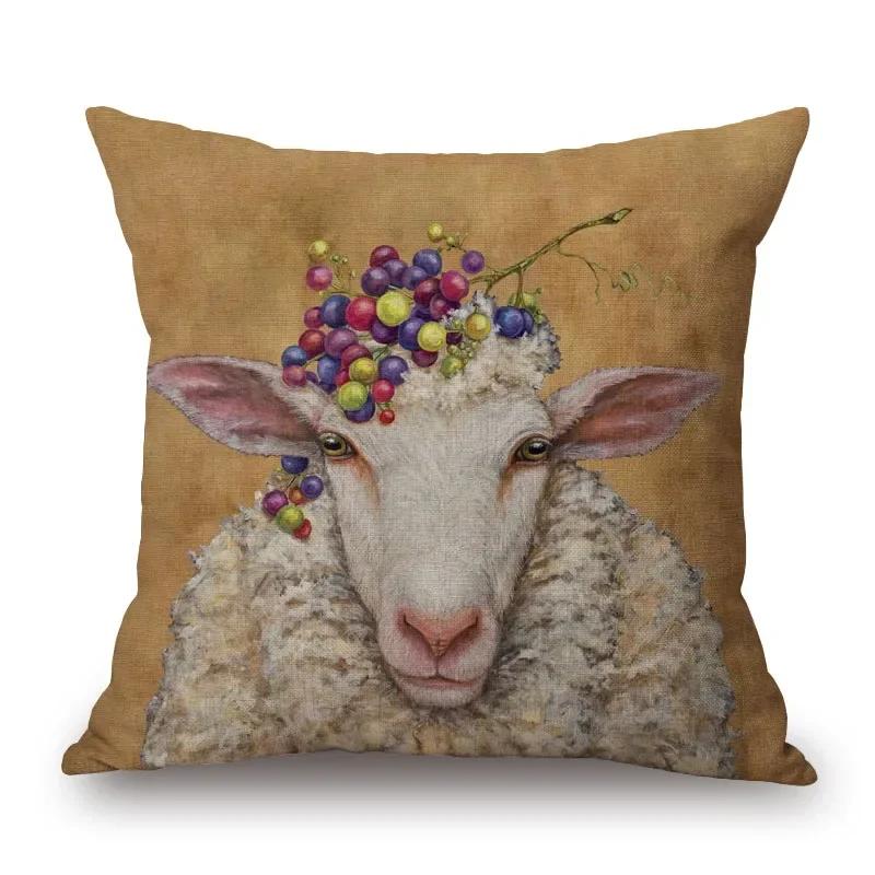 Squirrel Bird Owl Bear Fox Deer Animal Decorative Cushion Cover Sofa Throw Pillow Case