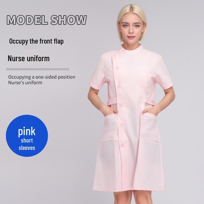 Short Sleeve Nurse & Doctor White Coat Uniform