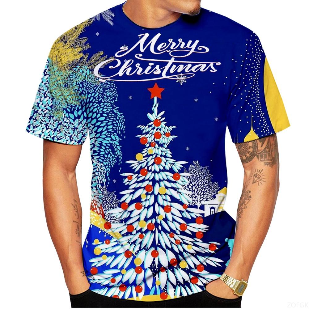 

Fashionable Christmas Men s T-shirt, Casual Men s Short Sleeved T-shirt, Round Neck Shirt, Personalized Casual Loose Clothing XXS
