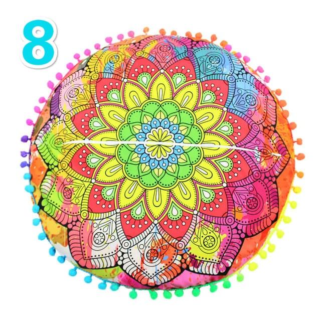 43cm Home Decor Pillow Cases Mandala Round Pillow CaseHome Bohemian Printed Cushion Cover