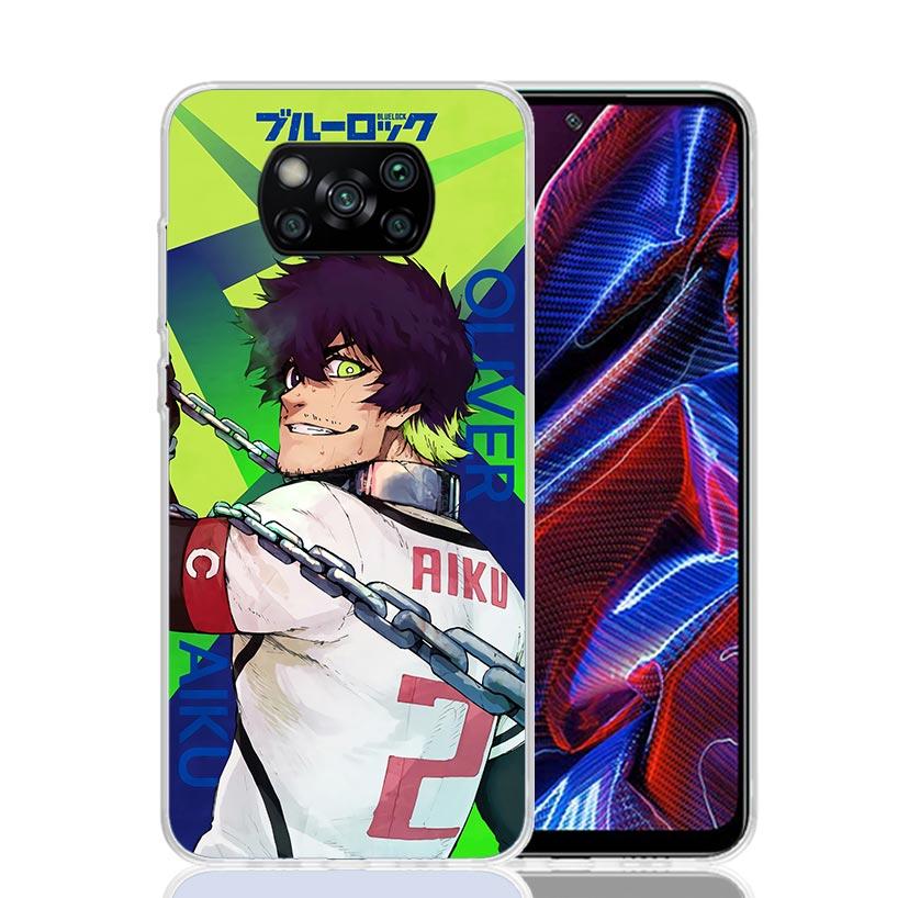 Hot Anime Blue Lock Phone Case For Xiaomi Poco X7 X6 X5 Pro F7 Ultra Redmi 15C 15 13 13C 12 12C 10 10A 10C 9 9A 9C 9T Cover Poco