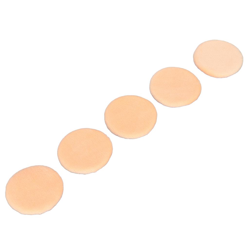 5Pcs Powder Puff Soft Texture Washable Good Powder Grasping Three Colors Available Face Makeup Powder PuffOrange