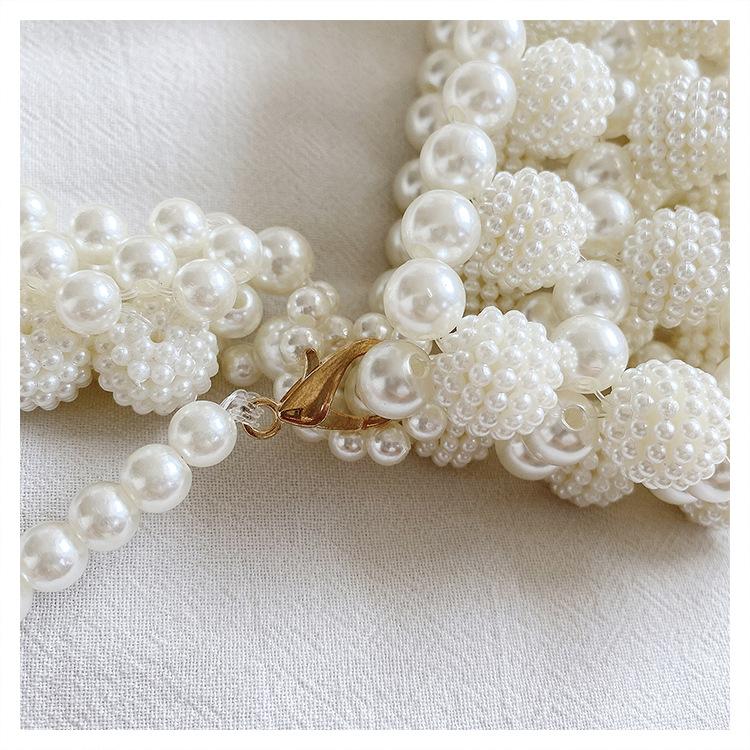 Fashion Handmade Beaded Pearl Small Bag Women's Spring and Summer New Mini Temperament Oblique Span Small Bag