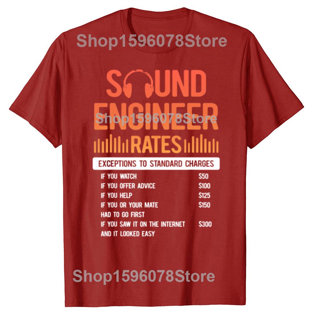 

Studio Audio Engineer Rate Sound Guy Tech T-shirt Oversized Short-sleeved Shirt Harajuku Y2K Clothing Men s T-shirt S