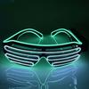 Cool LED Glowing Glasses Double Colors Fluorescent Glasses Neon Glasses  Halloween Costumes