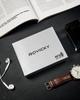 Compact black wallet made of high-quality genuine leather with RFID protection - Rovicky