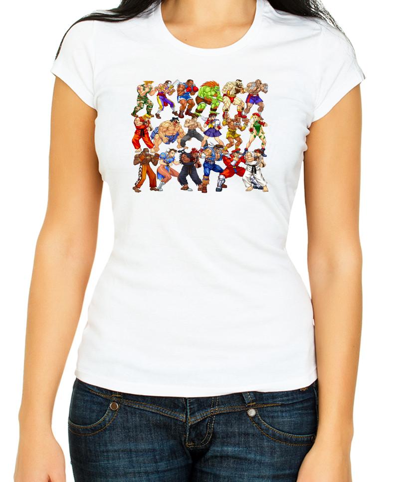 

Funny Fighter Characters White/Black Short Sleeve Women s T Shirt H001 3XL