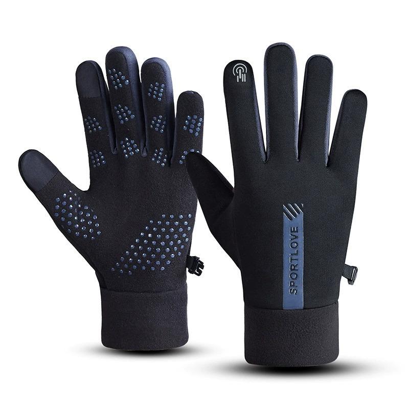New women's season warm gloves women's winter cycling cotton velvet cold-proof finger high elastic cute hand guard