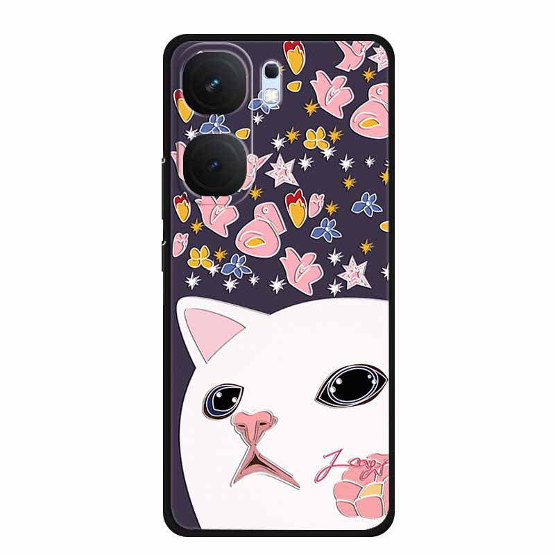 3D TPU Case For Vivo iQOO Neo 9 pro Flower Emboss Funda Neo 9s Pro Back Relief Silicone Soft Phone Cover Cartoon Bumper Capa