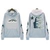 Unisex Retro Distressed Letter Print Hoodie für Herbst/Winter