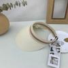 Adjustable Seaside Hollow Hat Large Brim Summer Sun Cap Fashion Lafite Straw Visor Cap  Beach