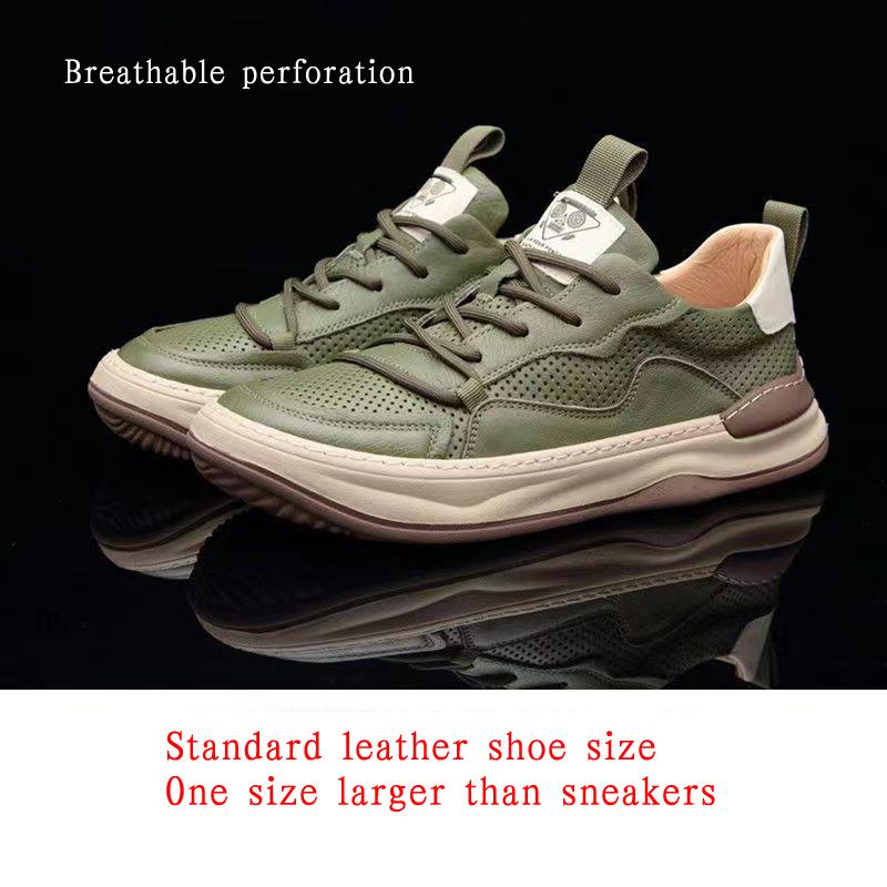 Модные мужские кроссовки из натуральной коровьей кожи — фото 10