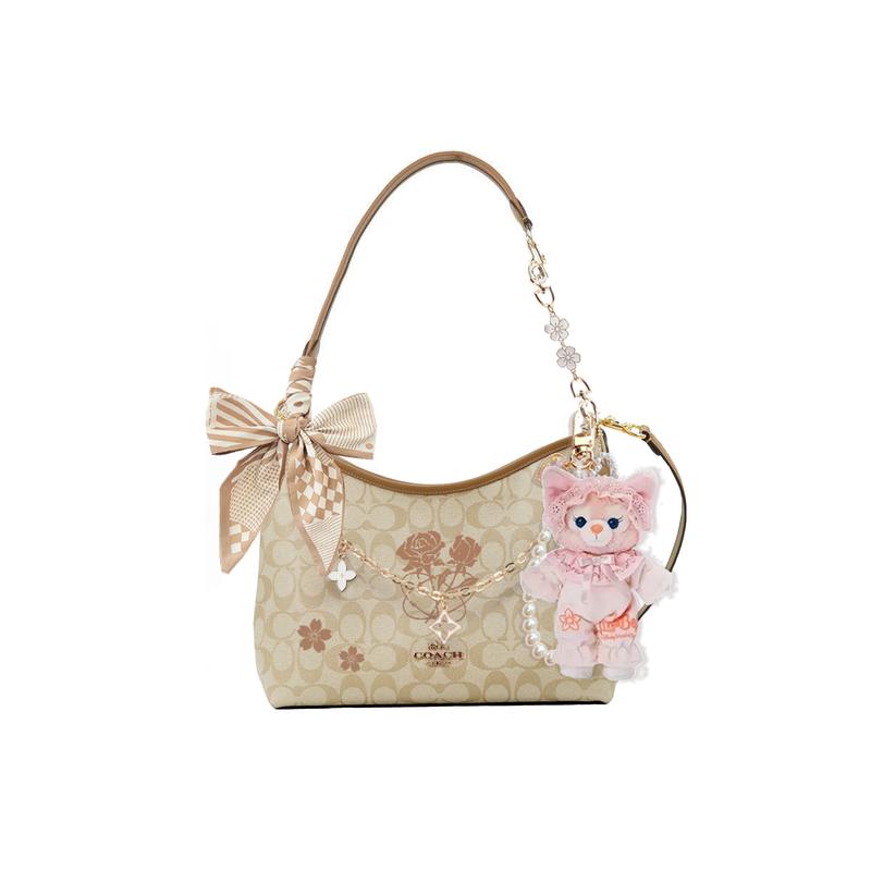 

COACH shoulder bag [Customized bag] Laurel 31 commuter large-capacity detachable strap hobo armpit printed bow Yun Luo Jin Mang Basic Equipment золотий