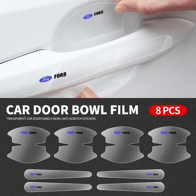 Hot Car Door Bowl Handle Anti-collision Scratch-resistant Protection Clear Strip Stickers For Ford Focus 2 3 Mondeo Kuga Fiesta