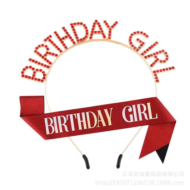 Children's Adult Birthday Headband IR Letter Crown Headband