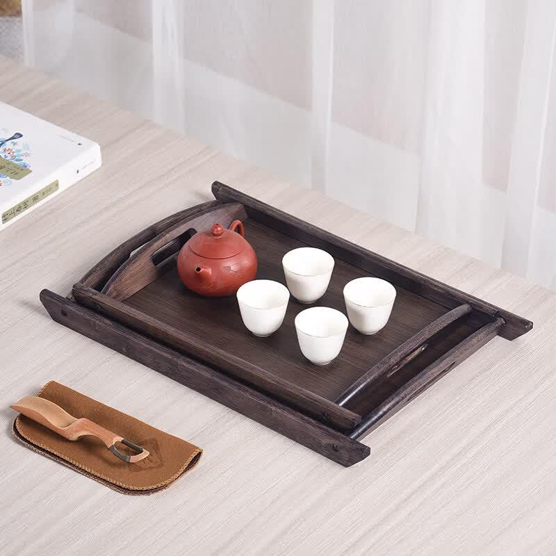 Walnut Style Bamboo Commercial Serving Trays