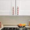 Yousheng 2/8/16Pcs Decorative Hardware Covers Christmas Peppermint Cabinet Handle Covers Red Stretchable Knob Covers