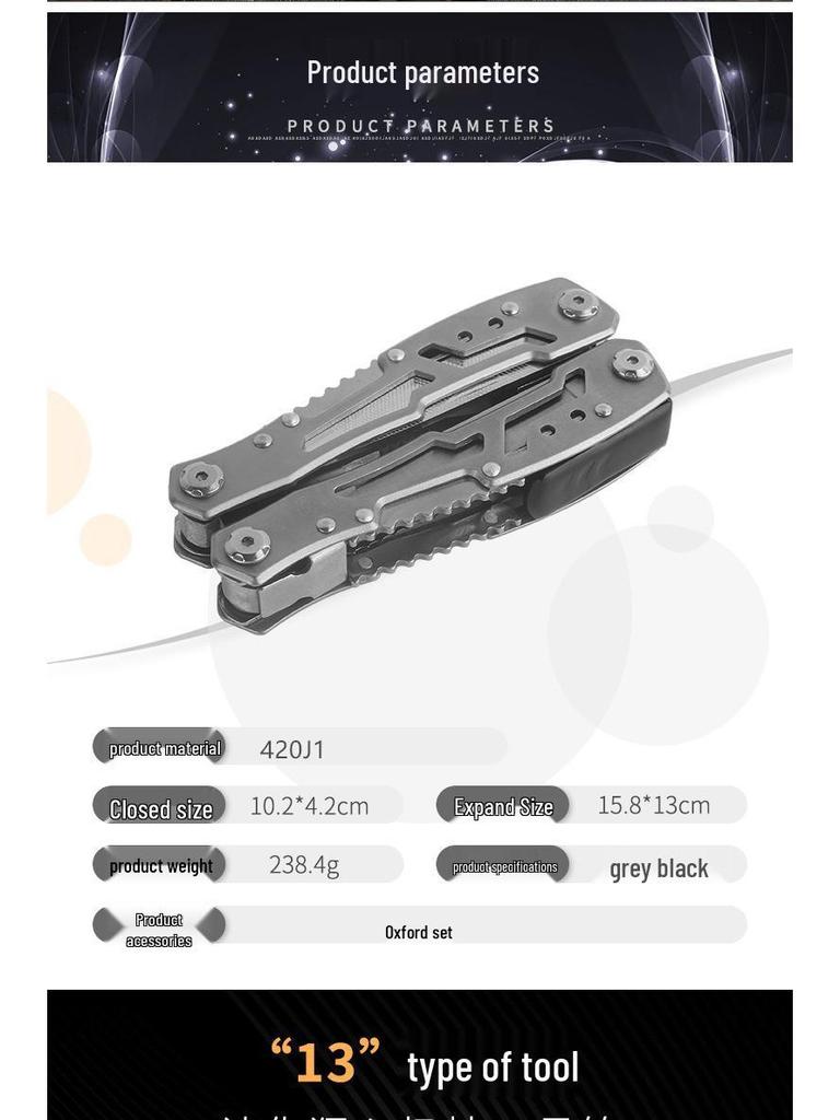 New Multi-Functional Outdoor Tool: Portable Folding Knife with Lock and Pliers, Ideal Gift for Outdoor Enthusiasts