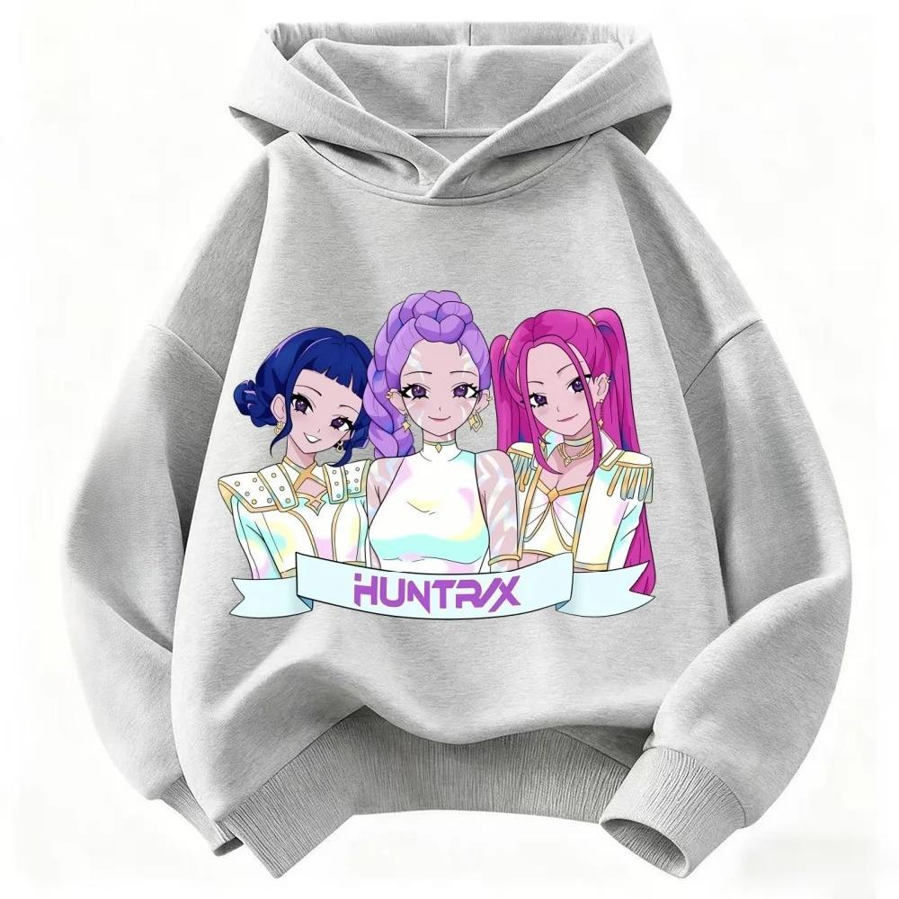 Kpop Mikina s kapucí pro děti Devil Hunter pro muže a ženy, Pohodlná dětská mikina s kapucí na podzim a zimu