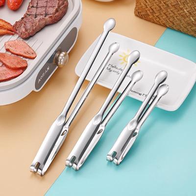 304 Stainless Steel Seafood and Fish Tongs for Japanese Cuisine, Grilling, and Buffets