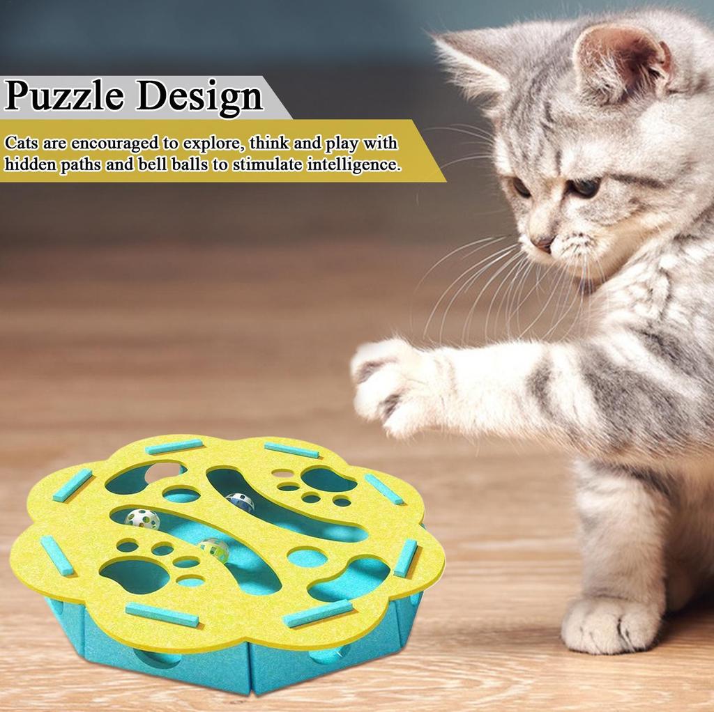Cat Puzzle Toy Scratching Entertainment Interactive Cat Toy For Play Training Teething Boredom Puppy Small Medium Large Breed