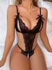 Summer new sex underwear one-piece hollow open gear suspender one-piece sexy lace home one-piece suit