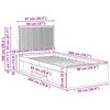 Bed Frame with Storage Space and Headboard Black 90 X 200 Cm