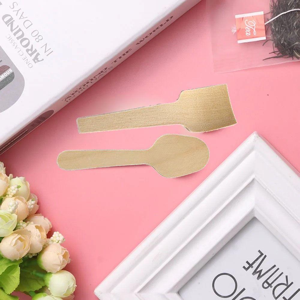 

100pcs Disposable Dessert Spoons Wooden Yogurt Spoon Tasting Spoon Ice Cream Shovel Summer fork