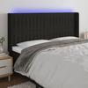 VidaXL LED Headboard Bedroom Furniture Double Bed Accessory Head of Bed Frame Interior Black 3124310