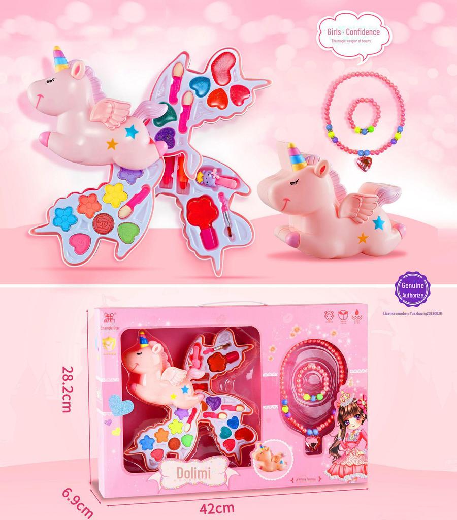 "Princess Makeup Box: Children's Pretend Play Cosmetic Set for Girls – Perfect Gift for Dress-Up"