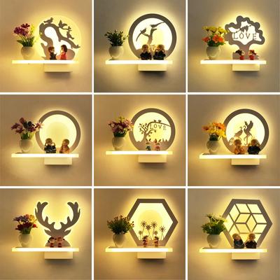 Modern Simple Warm Bedroom Bedside LED Lamp Creative Living Room Corridor Decorative Children's Led Wall Light ZM1024
