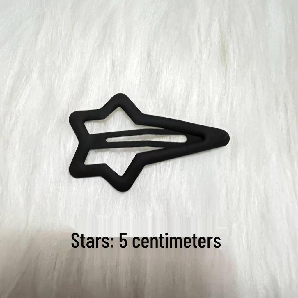 Korejské matné černé sponky do vlasů pro ženy - ofina, postranní a ozdobné sponky