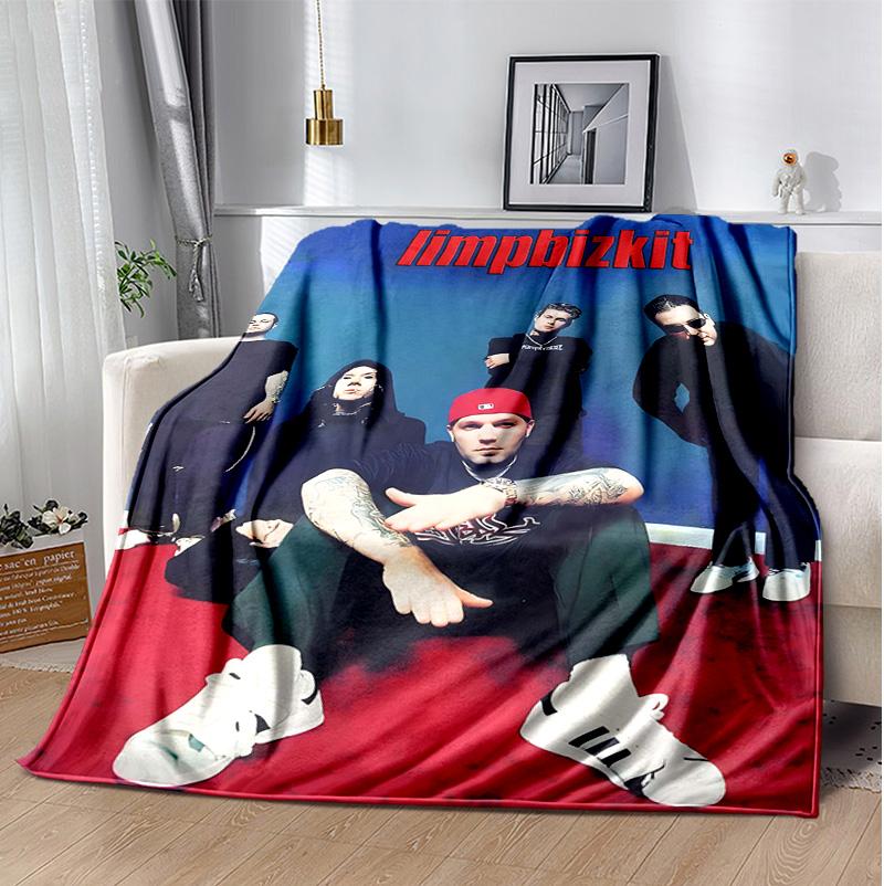 Limp Bizkit Flannel Blanket Soft Warm All-Season Throw, Design for Camping, Car Travel, Hiking Sofa, Bed, Office Perfect Gift for Parties