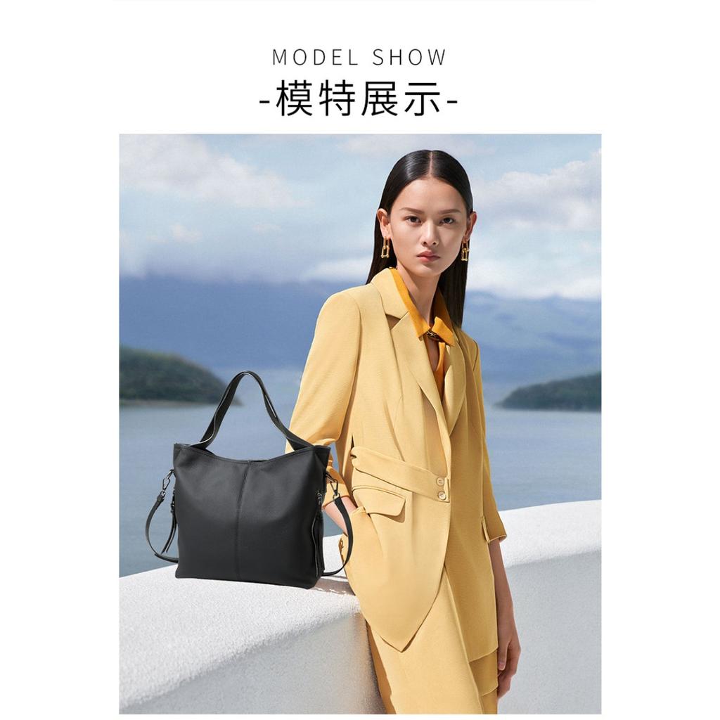 Leather Tote Bag Women's 2025 New Fashion Large-capacity Handbag First Layer Cowhide Women's Messenger Bag Shoulder Bag