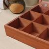 Multifunktionale Teebox aus Holz mit 12 Fächern, Deckel und Teebeutelhalter für Küchenschränke und mehr.