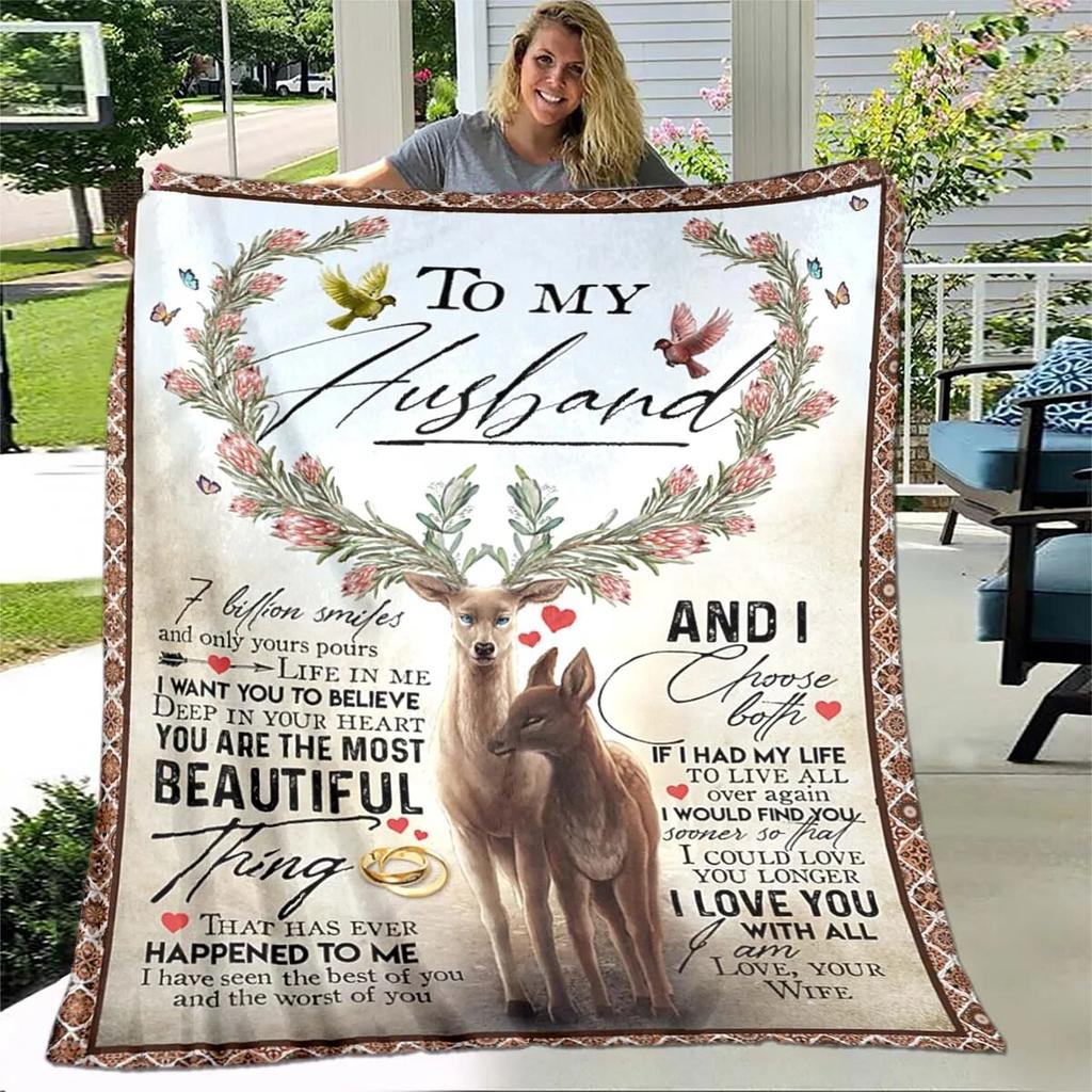 Tochterdecke, bedruckte Decke, Flanell, Sofa, „To My Daughter“-Decke, Löwe, Tiger, ich liebe dich, Mama, Papa, Wolf, Geschenke für die Tochter