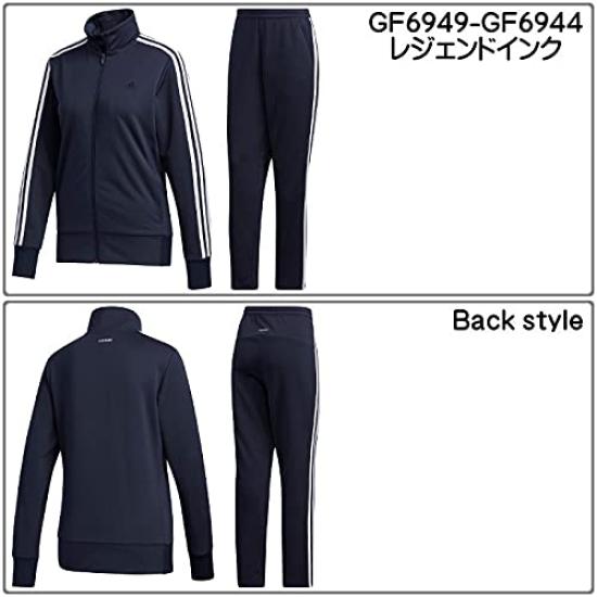 Adidas W AEROREADY Jacket and Long Pants M L Legend Must-Have Warm-Up Set. Top Women's (167-173cm), Bottom (Waist 79-85cm). IXK50×49. Ink.