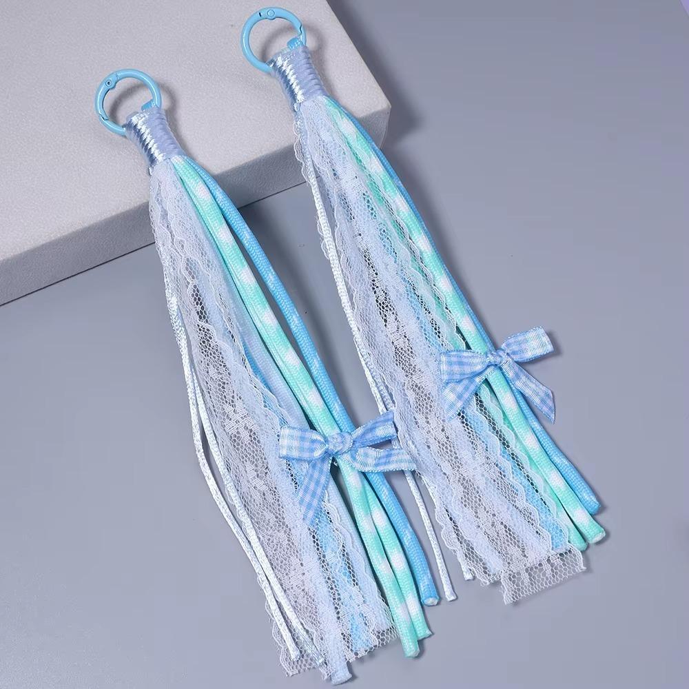 2Pcs Colorful Design Braided Keychain Multi-Purpose Phone Chain Decoration For DIY Craft