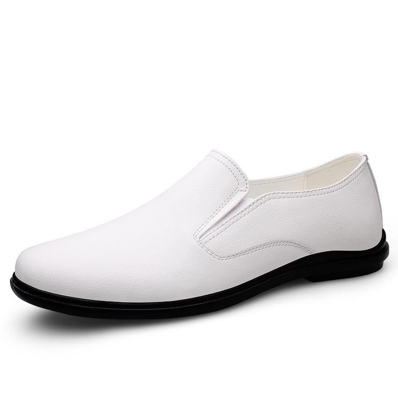 

Мужская обувь весна и лето мужские лоферы нарядная деловая кожаная обувь мужская обувь для повседневной носки внешняя торговля большой размер обувь Doudou 45 белый