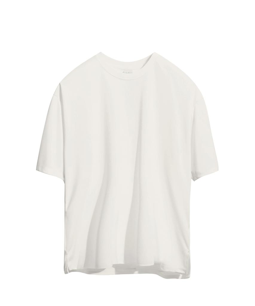 GAINSBORO Oversized Cool Micro Ice Round T-Shirt White