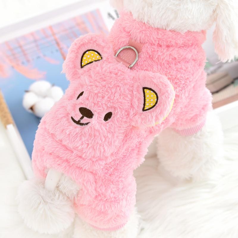 Cute Pet Clothing Teddy Small Dog Dog Clothing Four-legged Autumn and Winter Clothing Thickened and Warm