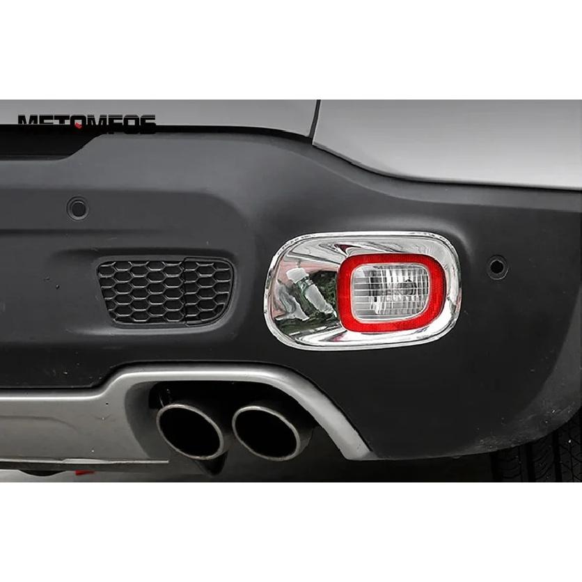 Rear Fog Light Lamp Cover Trim For Jeep Renegade 2015- 2024 2025 Chrome Foglamp Protector Exterior Accessories Car Styling