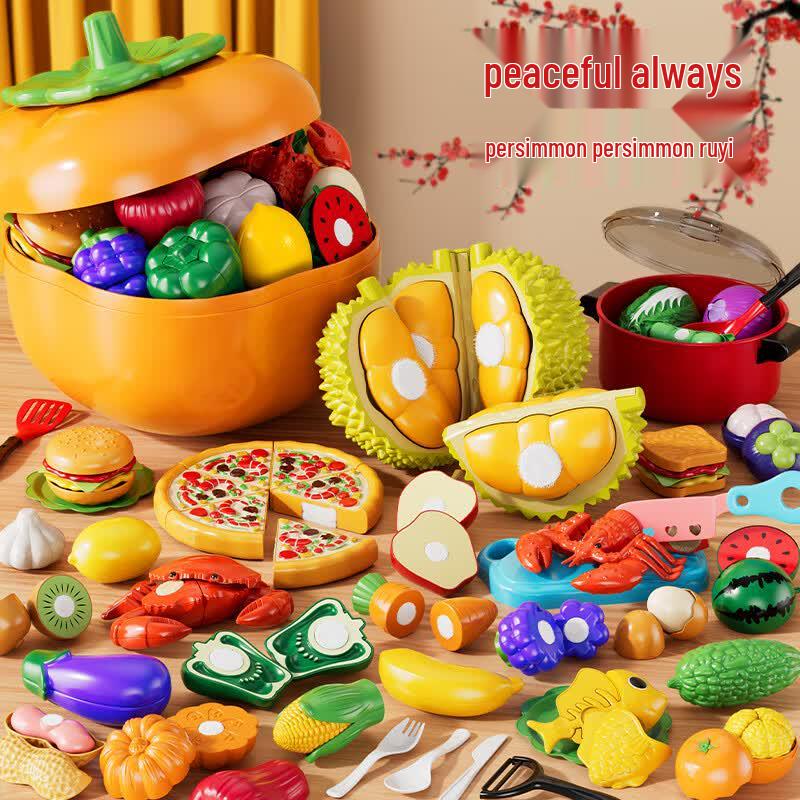 Snaen Pretend Play Fruit & Vegetable Cutting Toy Set