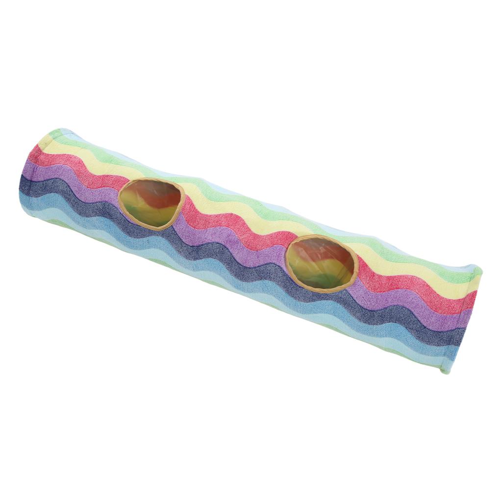 Cat Plush Tunnel Toy Collapsible Cat Tunnel with Ball for Rabbits Kittens Ferrets Puppy and Dogs