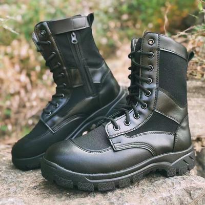 Ultra-light Military Training Boots High-top Four-season CQB Tactical Zipper Martin Boots Ultra-light Waterproof and Non-slip High-top Tooling Boots