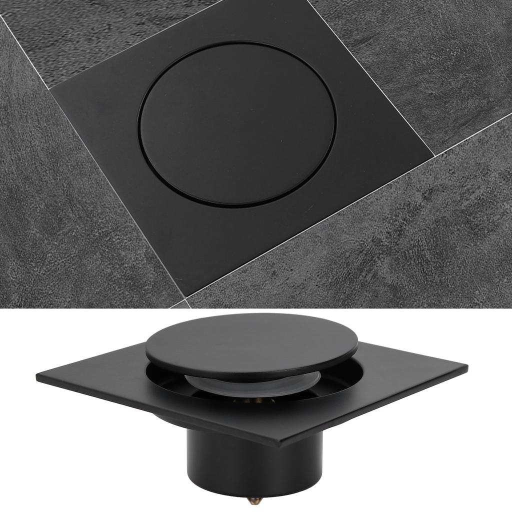 Floor Drain Strainer Pop Up Type for Bathroom Shower Toilet Fast Draining Square AntiOverflow