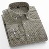 Modische koreanische Trends lässige langärmlige Hemden für Herren Slim Fit schlichtes Hemd 100% Baumwolle karierte gestreifte Oberteile weiche Designerkleidung