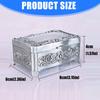 Engraved Alloy Jewelry Box With Multi Compartment Storage For Earrings Necklaces Rings